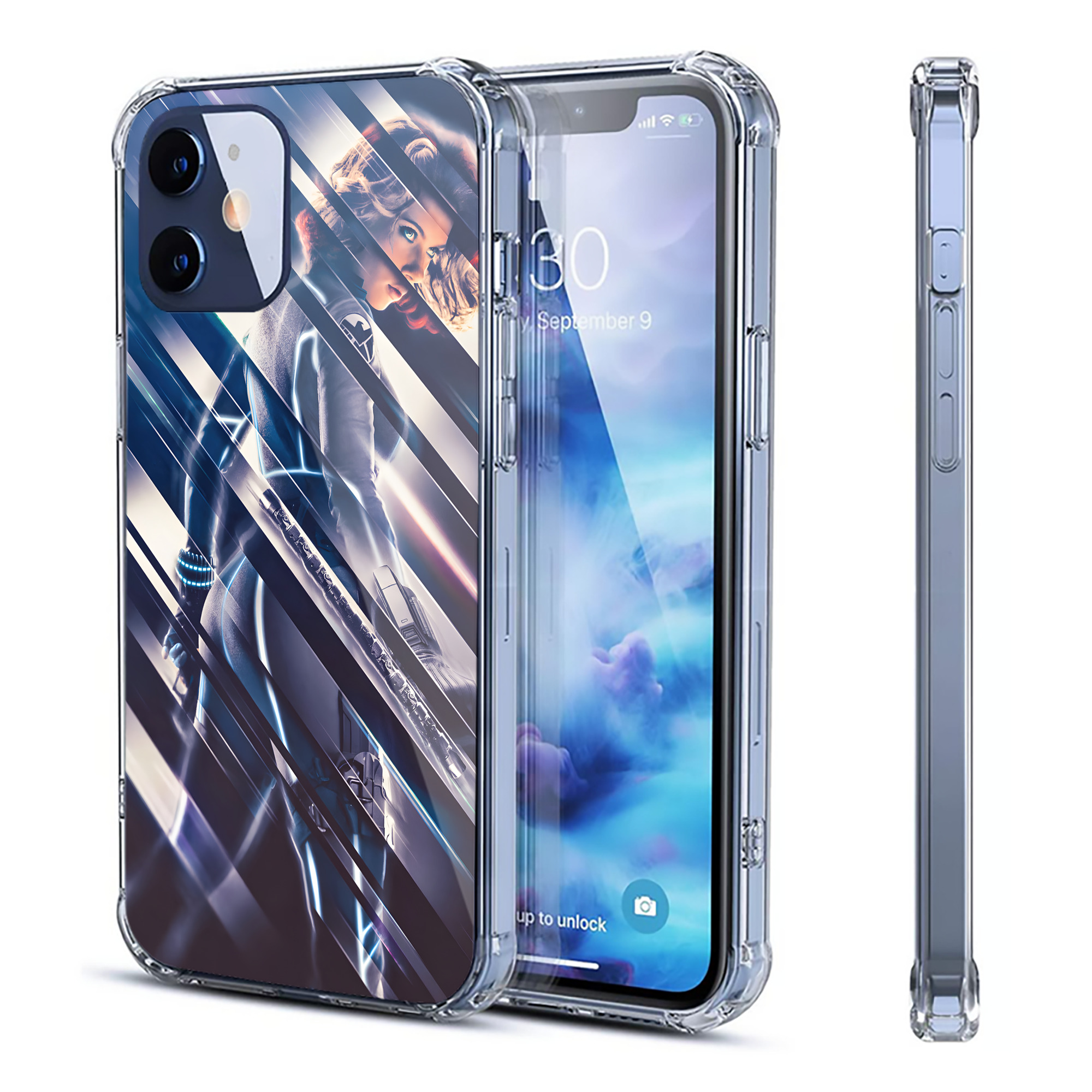 （画像用） アベンジャーズ The Avengers 【iPhone 12シリーズ対応】透明スマホケース（クリアソフトケース）